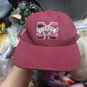M State Embroidered Maroon Baseball Cap - Classic Logo